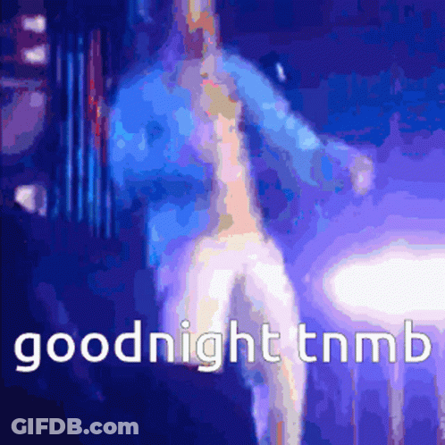 Pixelated Man Dancing Goodnight Tnmb GIF