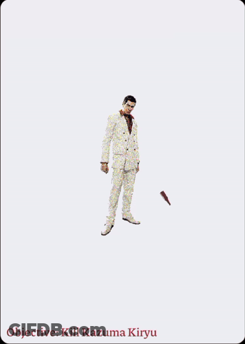 Pixelated Man Face In Suit GIF