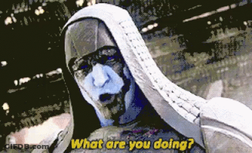 Pixelated Man In Hood What Are You Doing GIF