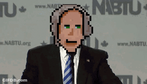 Pixelated Man In Suit Saying Everybody Knows It GIF