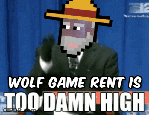 Pixelated Man In Suit With Wolf Game Rent Is Too Damn High GIF
