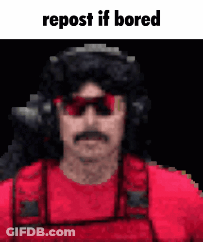 Pixelated Man Repost If Bored GIF