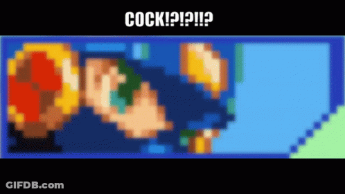 Pixelated Man Saying Cock GIF