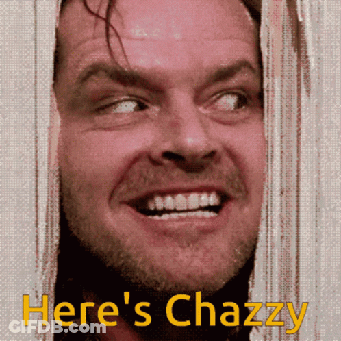 Pixelated Man Saying Here's Chazzy GIF
