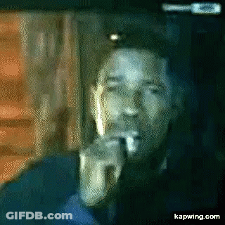 Pixelated Man Smoking Cigarette GIF