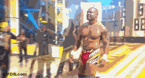 Pixelated Man Walking Past Building Saying Be GIF