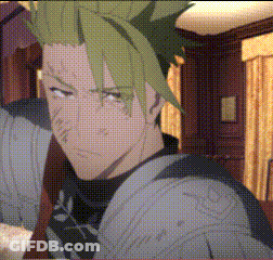 Pixelated Man With Green Hair And Beard GIF