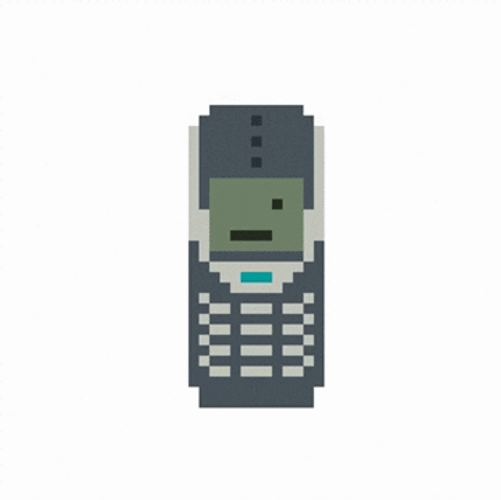 Pixelated Nokia Snake Game GIF