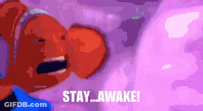 Pixelated Person Screaming Stay Awake GIF