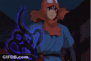 Pixelated Person With Snake Around Neck GIF