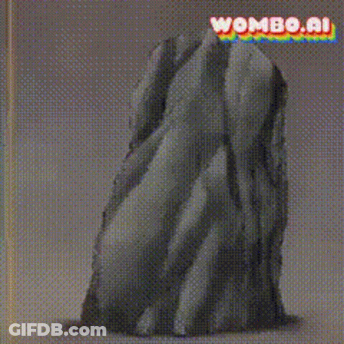 Pixelated Rock With Wombo.ai GIF