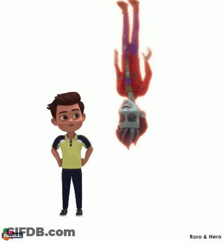 Pixelated Skull With Rainbow Hat GIF