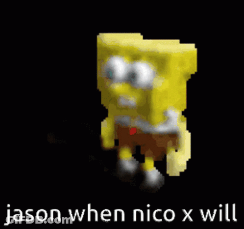 Pixelated SpongeBob Jason When Nico X Will GIF