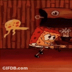 Pixelated SpongeBob SquarePants Standing In Front Of Car GIF