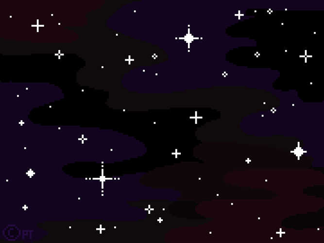 Pixelated Star Background GIF