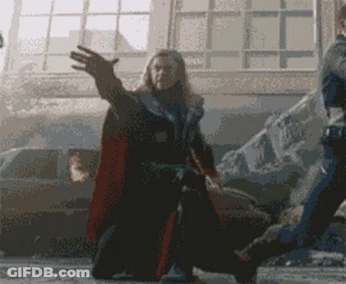 Pixelated Thor In Cape GIF