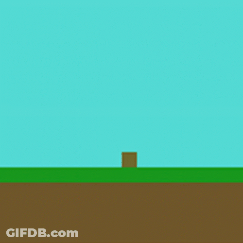 Pixelated Tree Growth Animation GIF