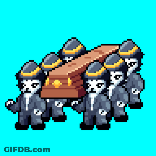 Pixelated Version Of Coffin Dance GIF