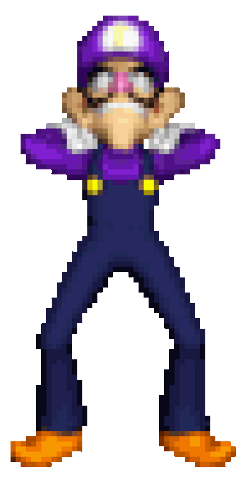 Pixelated Waluigi Dancing GIF