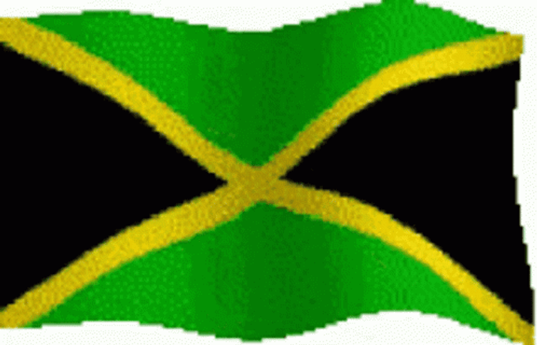 Pixelated Waving Jamaica Flag GIF