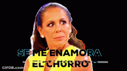Pixelated Woman With Se Me Enamore El Churro GIF