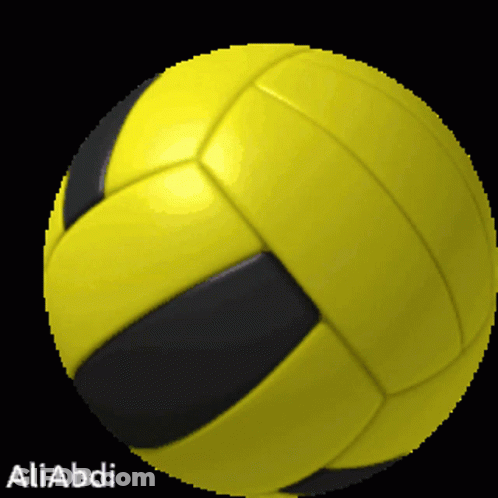 Pixelated Yellow And Black Ball Aliabdi GIF