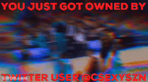 Pixelated You Just Got Owned By Twitter User @Csexysn GIF