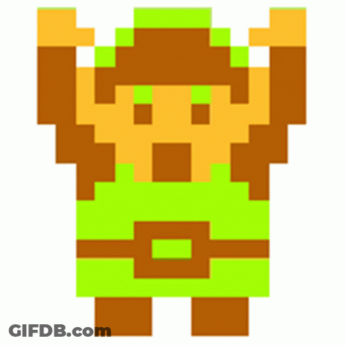 Pixelated Zelda Spinning GIF
