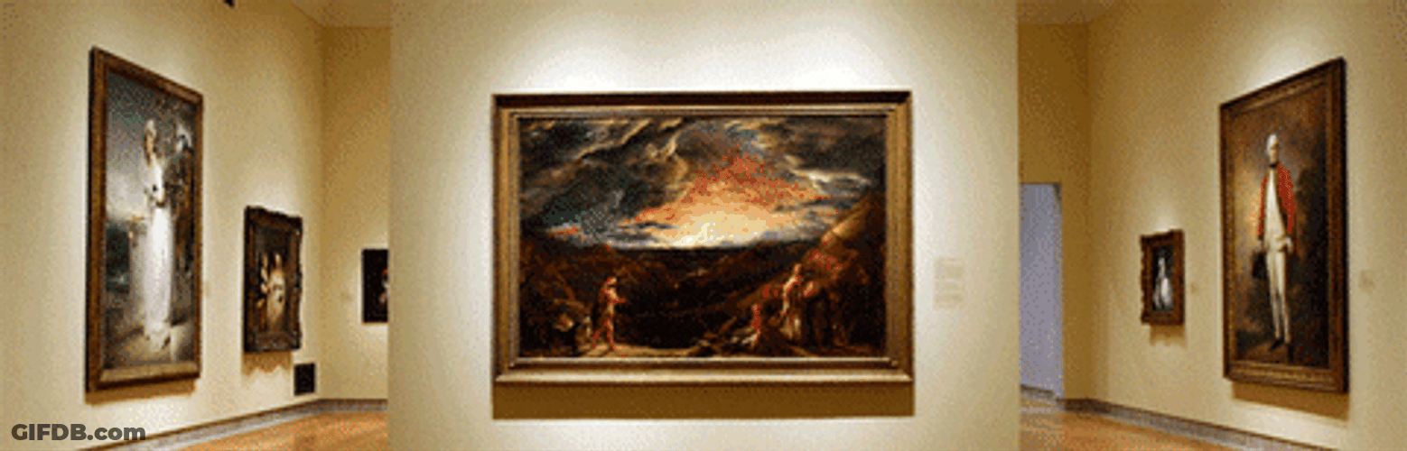 Pixelating Museum Painting GIF