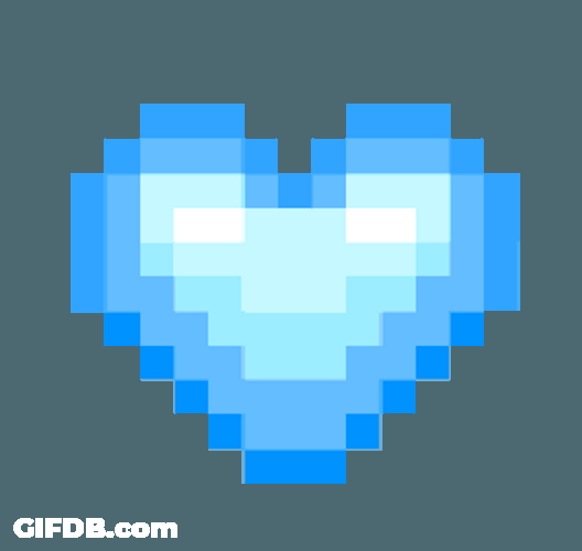 Pixelized Blue Heart GIF
