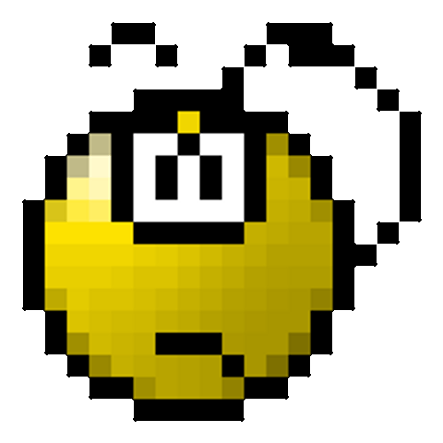 Pixilated Emoji Head Scratch GIF