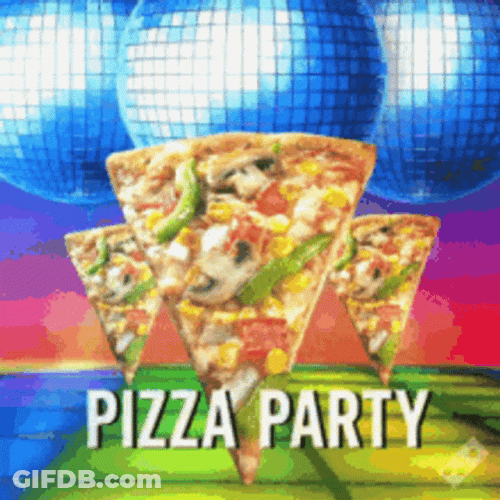 Pizza Disco Party Animated Celebration GIF