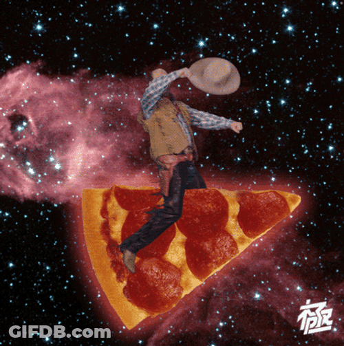 Pizza Guy On Outer Space GIF