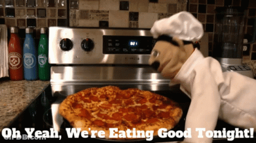 Pizza Time Puppet Chef GIF
