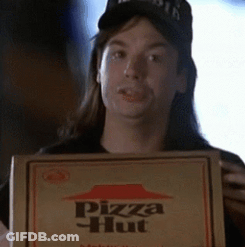 Pizza Time Wayne Smiling GIF