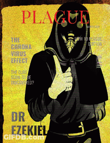 Plague Book Cover Man In Mask Thumbs Up GIF