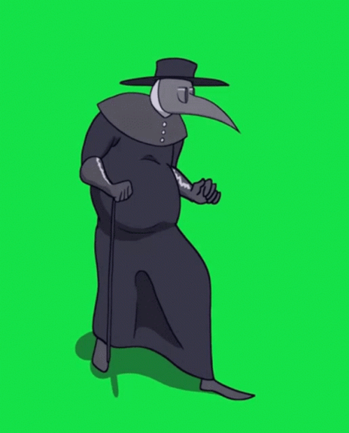 Plague Doctor Catwalk Green Screen GIF