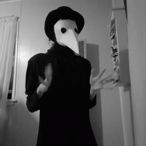 Plague Doctor Hand Shaking GIF