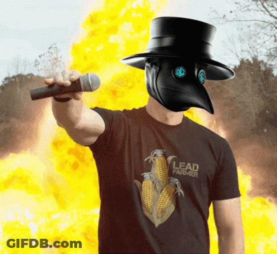 Plague Doctor Mic Drop GIF