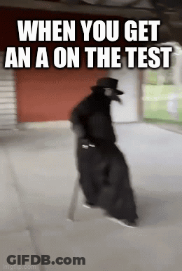 Plague Doctor Walking Down Sidewalk GIF