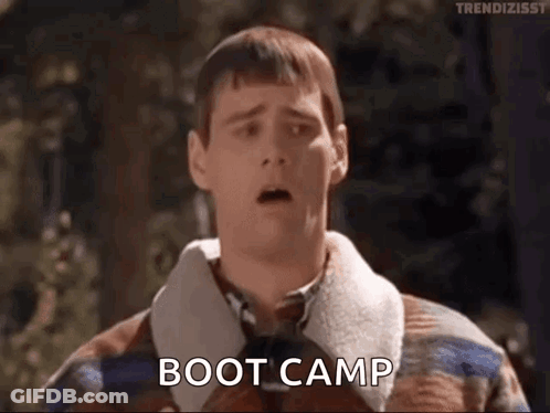 Plaid Jacket Man Making Funny Face Says Boot Camp GIF