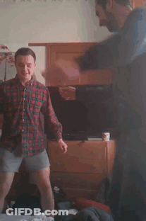Plaid Shirt Man Dancing With Another GIF