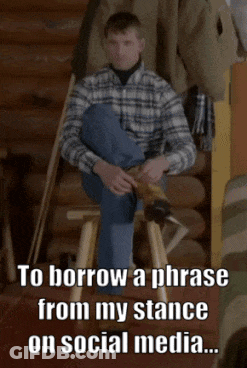 Plaid Shirt Man Saying To Borrow A Phrase GIF