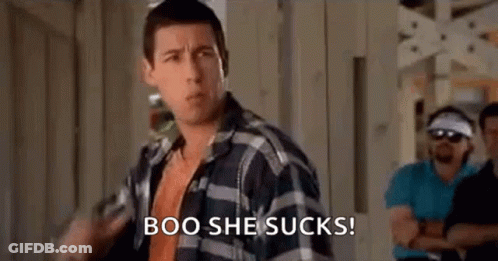 Plaid Shirt Man Says Boo She Sucks To Group GIF