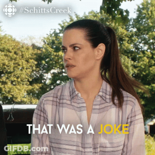 Plaid Shirt Woman Says That Was A Joke GIF