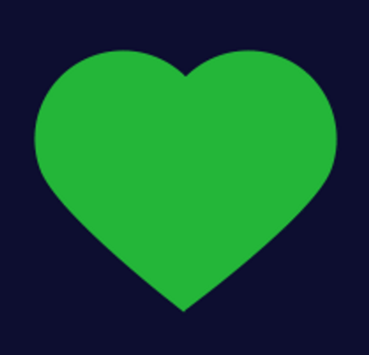 Plain Green Heart GIF