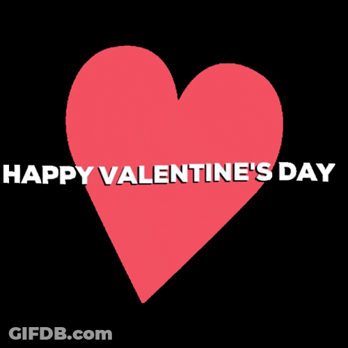 Plain Pink Heart Happy Valentine's Day GIF