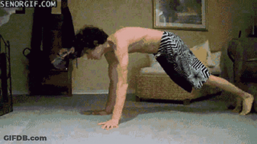 Planche Push Up Feet Lift GIF