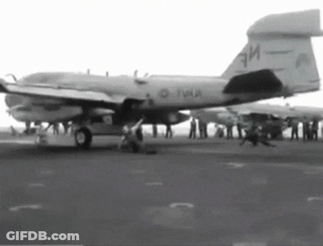 Plane Blew Man Away Funny Yet Sad Happening GIF