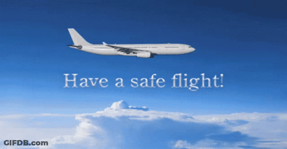 Plane Clouds Safe Flight GIF